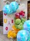 Iridescent 4D Round Ball Balloons 4D Dopamine Mylar Round Blue Balloon for Rainbow Under The Sea Mermaid